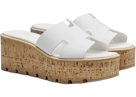 Hermes Eze 30 Sandal White 